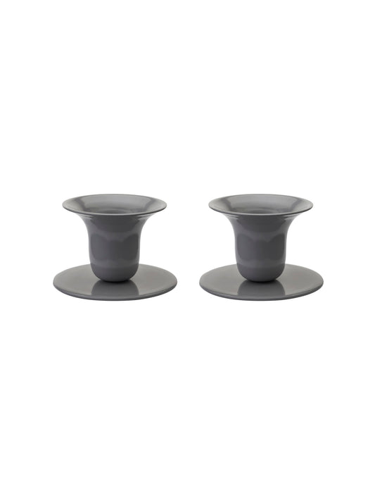 The Bell Candlestick (2.3 cm candle) - 2 pack - Anthracite