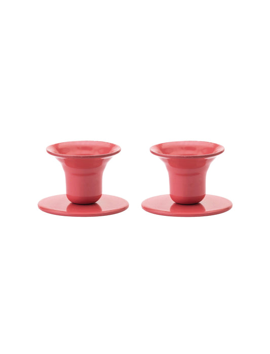 The Bell Candlestick (2.3 cm candle) - 2 pack - Antique Pink