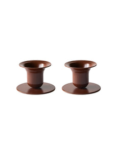 The Bell Candlestick (2.3 cm candle) - 2 pack - Dark Brown