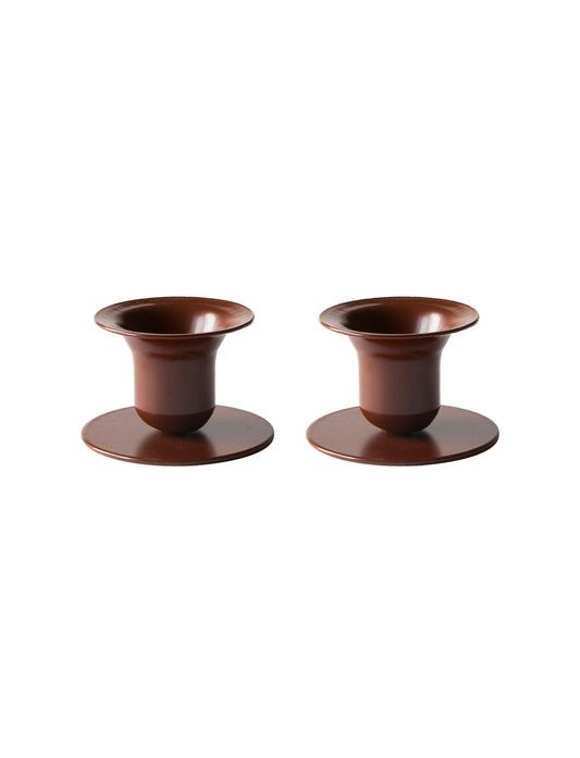 The Bell Candlestick (2.3 cm candle) - 2 pack - Dark Brown