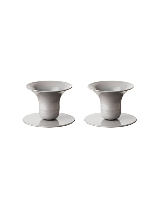 The Bell Candlestick (2.3 cm candle) - 2 pack - Grey