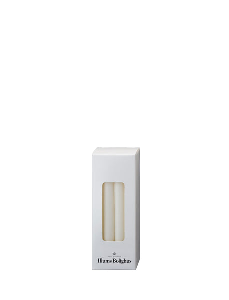 Italian Church Candles, Ø=1.3 cm, 12 pcs in giftbox, 6 hours - White