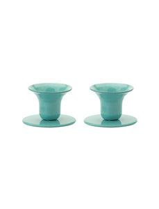 The Bell Candlestick (2.3 cm candle) - 2 pack - Turquoise